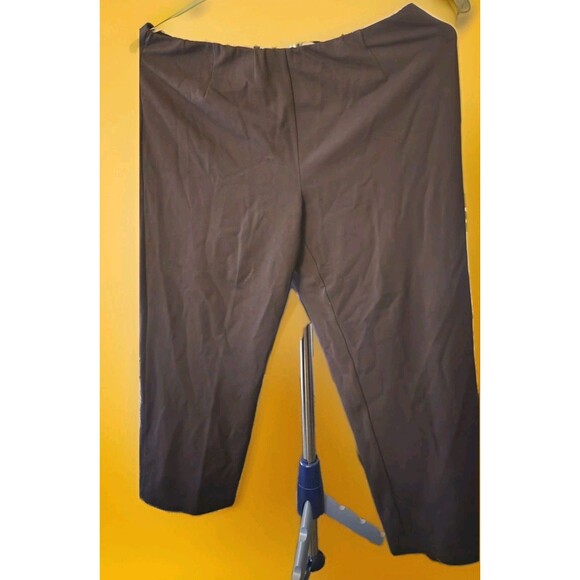 Eileen Fisher Black Wide-Leg Pants Viscose Cropped  Pull On New Size 3X B7 Nice - Picture 2 of 7